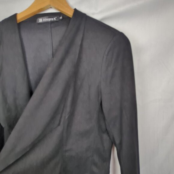 Allegra K Open Front Jacket with Zipper Detail - Picture 3 of 6